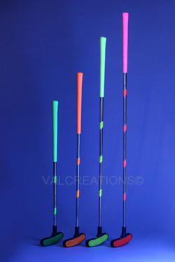 putter de mini golf blacklight, club de minigolf fluo